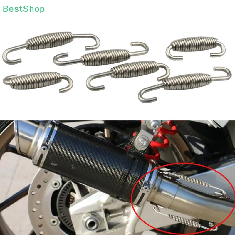 43mm-85mm Motorcycle Exhaust Spring Hooks Stainless Steel Exhaust Front Middle Link Pipe Rotatable Muffler Springs