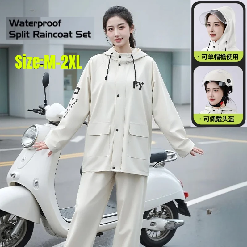 

Мотоциклетный дождевой костюм для взрослых: водонепроницаемый комплект из куртки и брюк для езды на мотоцикле, экипировка для активного отдыха