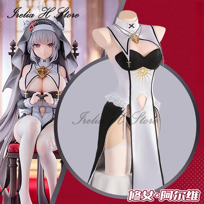 Irelia H Store Anime Alvina Cosplay Costume Nun Alvin Dress Private Photo Shoot Sexy lingeries Bikini Female