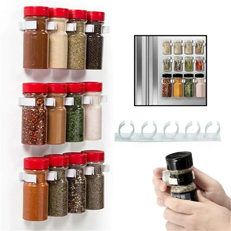 YWDZ-150PCS Spice Clips Spice Gripper Clips Strips Cabinet Holder Spice Organizer Pantry And Inside Cabinet Organization
