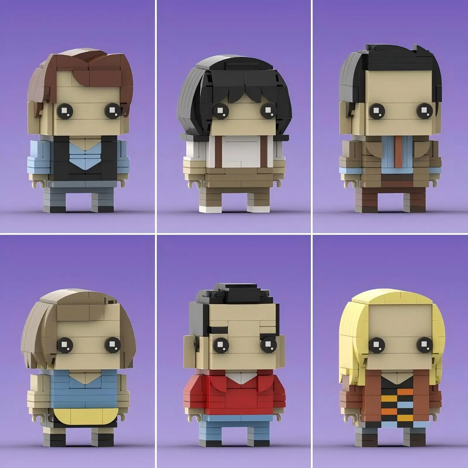 MOC Klassisches Film-Actionfiguren-Baustein-Set Friends Monica und Chandler Cartoon-Ziegel-Puppenmodell Kinderspielzeug Geburtstagsgeschenke – Detail 1