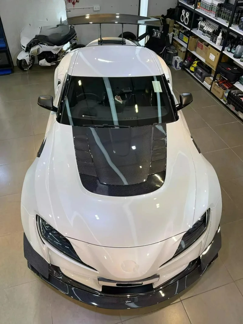 

High-Quality FORToyota GR Supra A90/A91 MK5 Front Hood V Style Carbon Fiber
