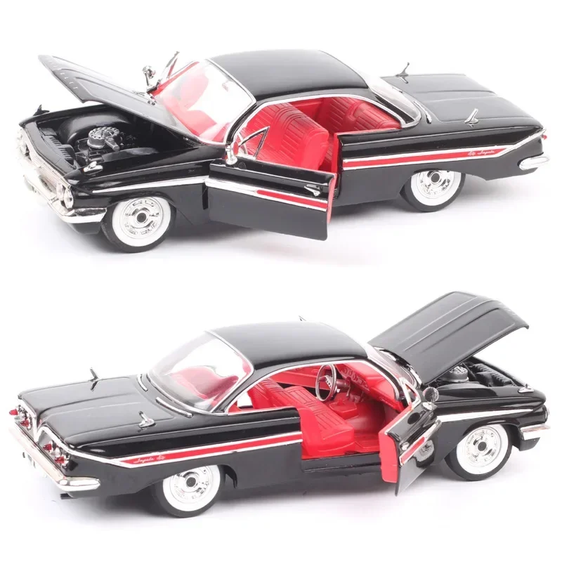 

Jada 1:24 1961, Chevrolet Impala, винтажная классическая модель автомобиля с высокой имитацией литья под давлением, металлическая модель автомобиля из сплава CHEVY, подарочная коллекция J83