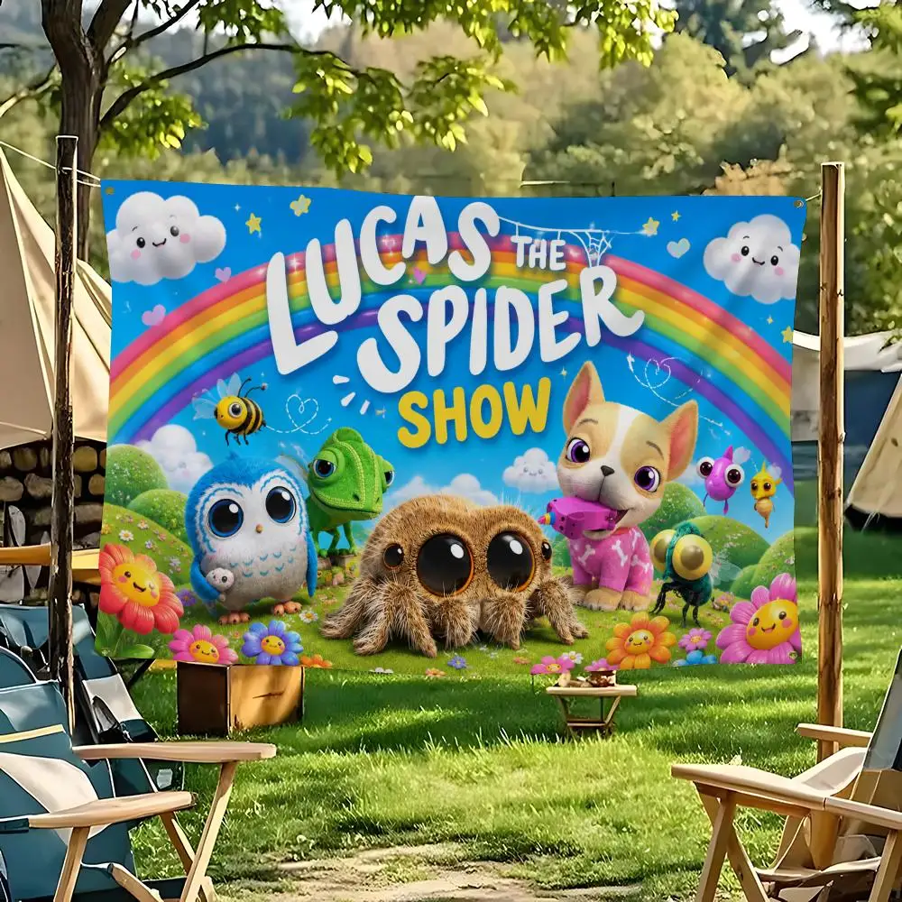 Animation Lucas the Spider Flags flag For Decoration Outdoor Picnic Hanging Home Camping Party Banner