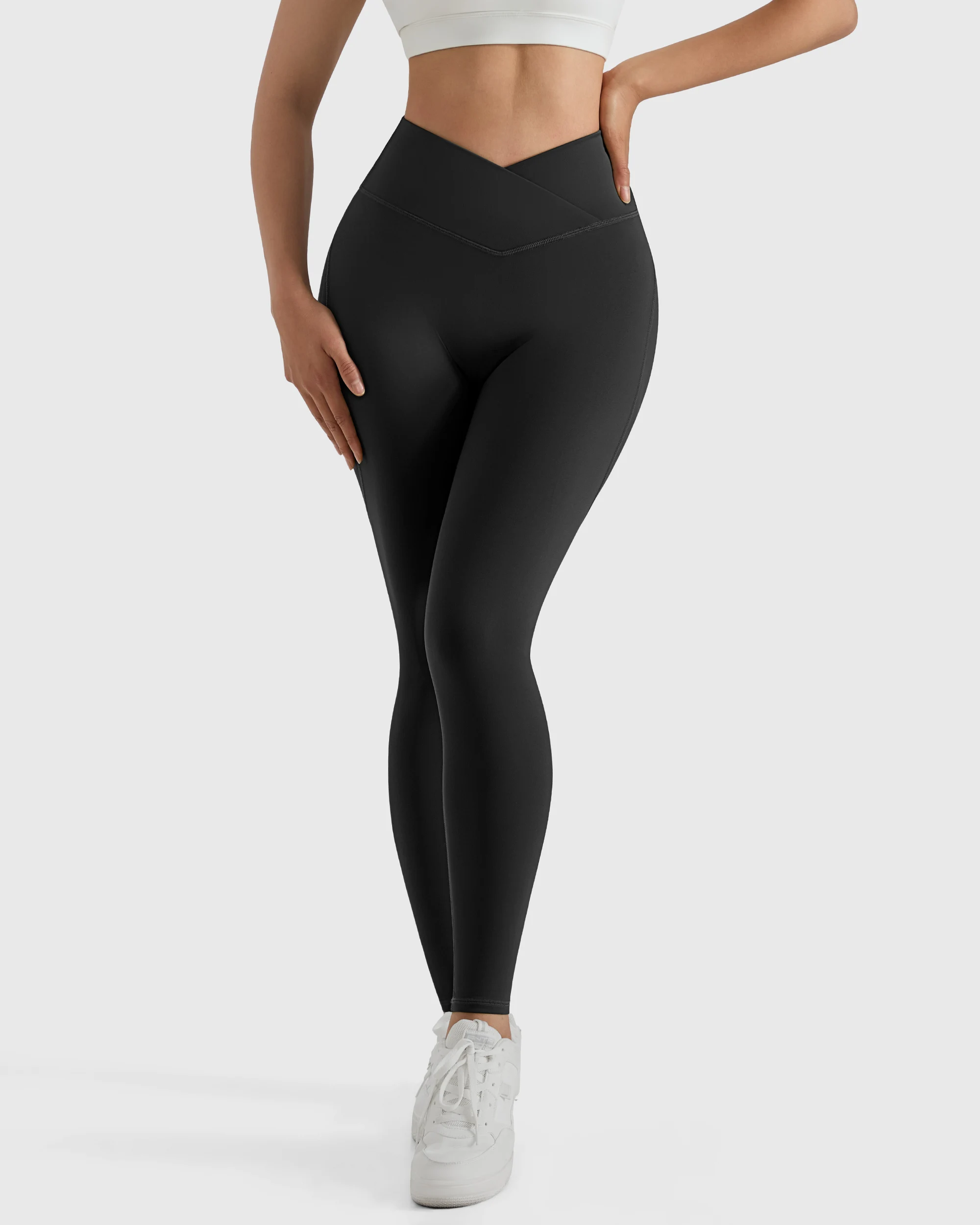 النساء الخامس عبر الخصر بعقب رفع طماق مع جيوب عالية الخصر اليوغا السراويل تجريب الجري الصالة الرياضية اللياقة البدنية الرياضة طماق الإناث