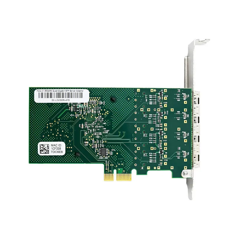 I350 chip PCIe x4 X1 four port LC gigabit network card fiber SFP server network card