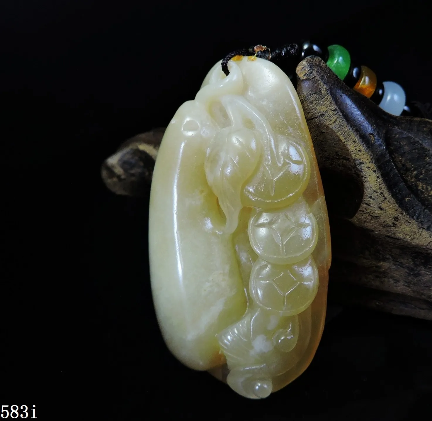 Jade Jewelry Natural Jade Pendant Necklace Hand-Carved eggplant Jadeite Necklace Pendant Gift No Treatment 583i