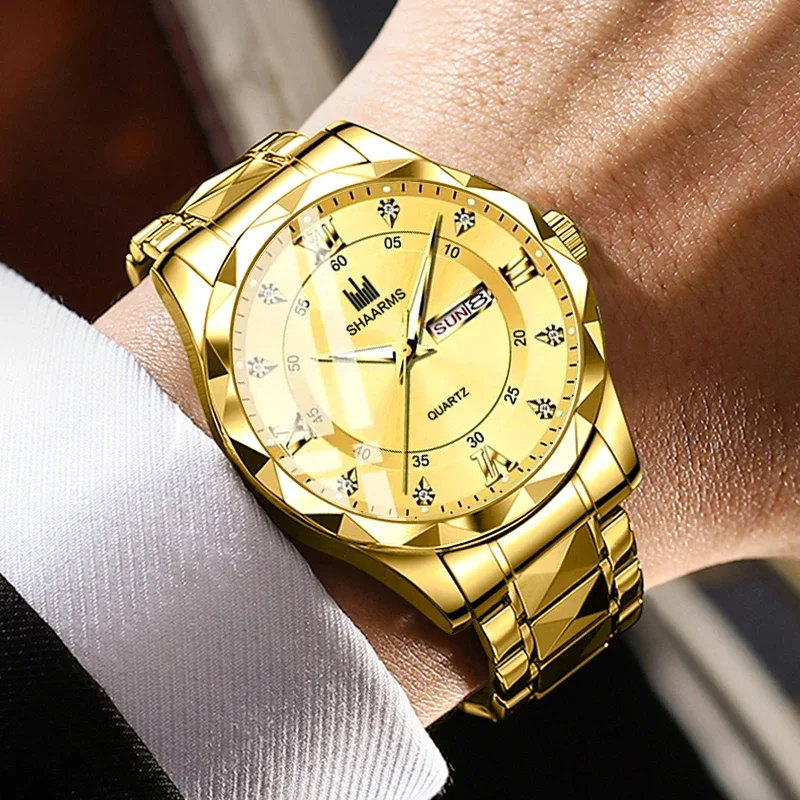 1pc casual and fashionable men's  dial quartz watch combination, suitable for daily wear