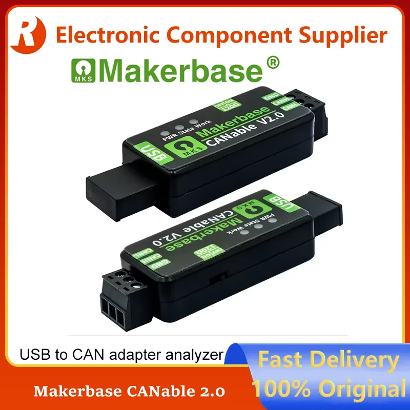 Makerbase CANable 2.0 SHELL USB To CAN Adapter Analyzer CANFD Slcan SocketCAN CANdleLight Klipper BRAND NEW FAST DELIVERY