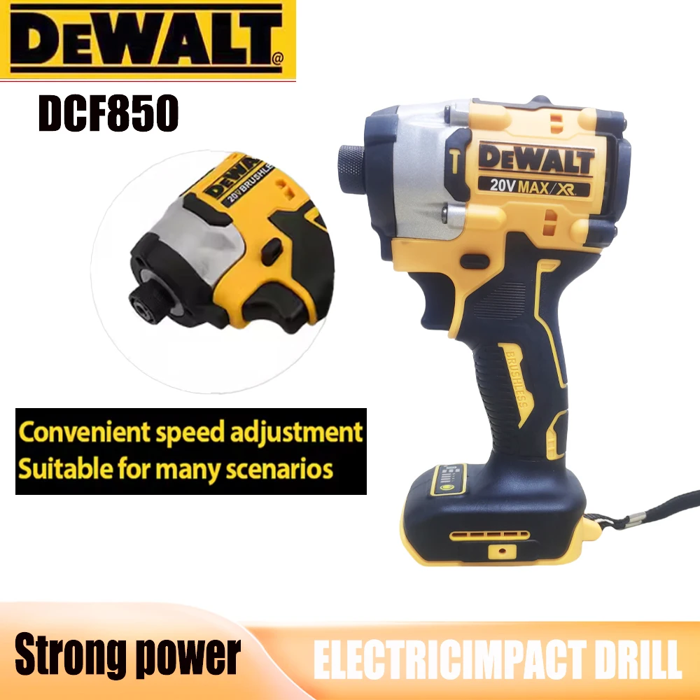 

100% new original DEWALT DCF850 brushless cordless electric screwdriver,Maximum torque: 205N. M,DEWALT 20V electric tool battery