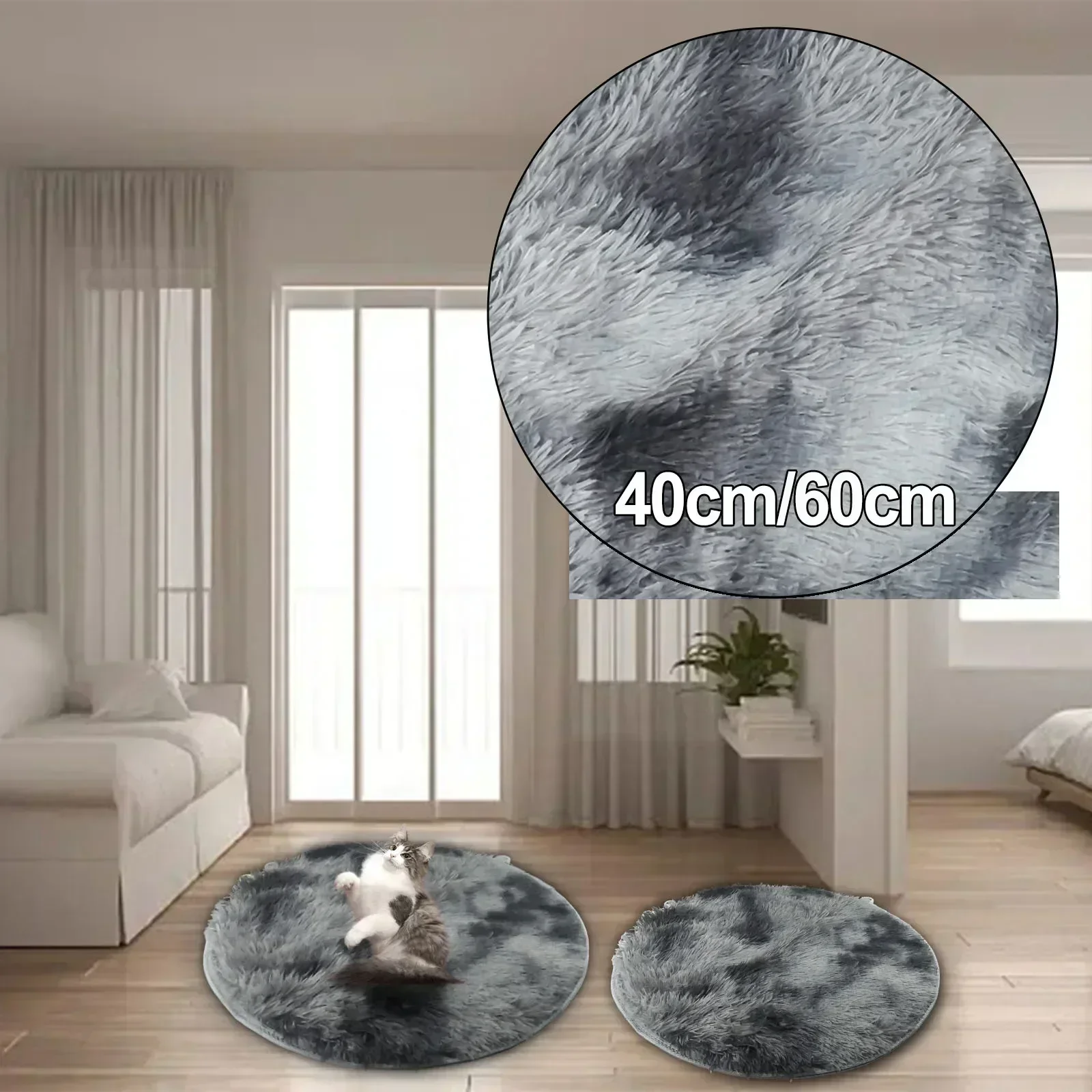 Cute Non-slip Round Soft Shaggy Rug Modern Round Rugs For Kids Bedroom Fluffie Shaggy Round Rugs For Baby Room Decoration Salon