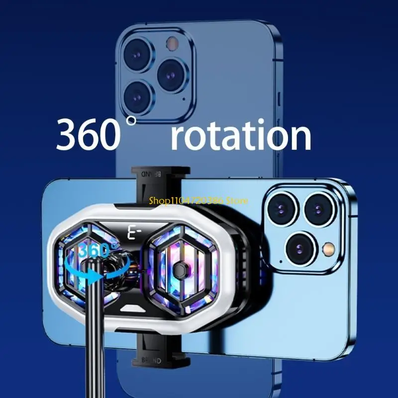 K0EA Phone Coolers for Gaming Streaming Radiator with LED Display 3 Gear AdjustableSemiconductor Cooling Back Clip Coolers