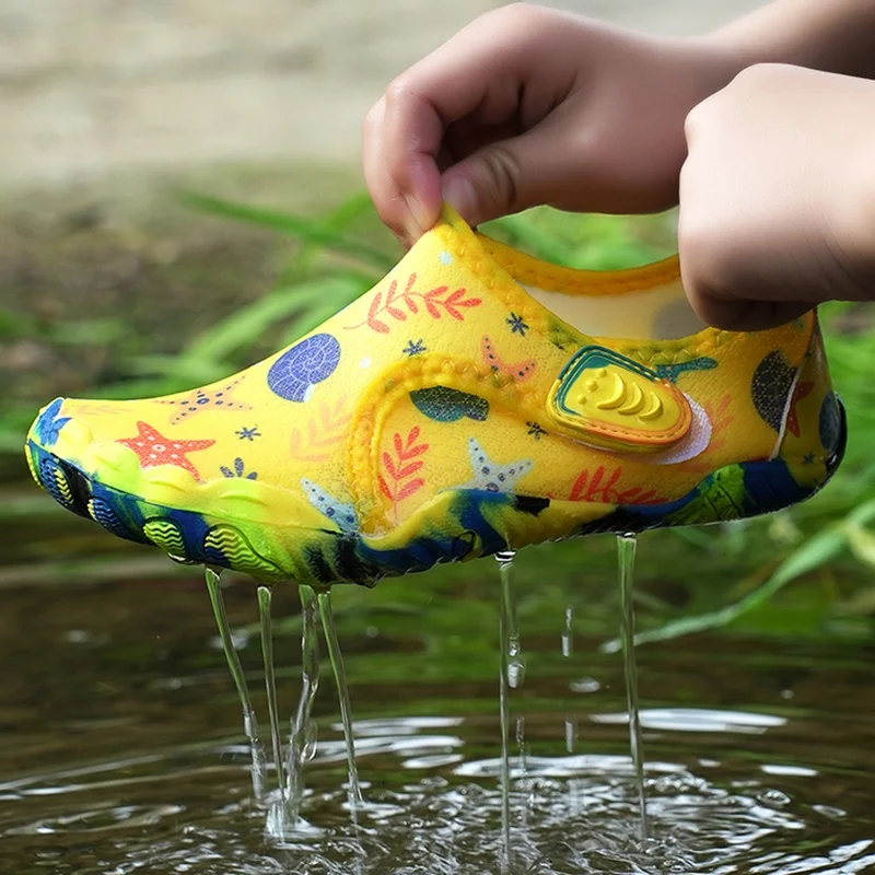 

Детские пляжные аквашузы для игр на воде, быстросохнущие, для бассейна, с защитой от порезов, нескользящие, износостойкие, на резиновой подошве