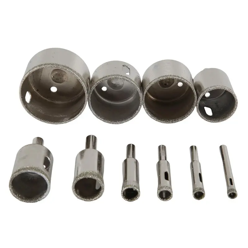

[NEW!A93G】 10PC Diamond Drill Bits Set Diamond Hole Saw Set For Tile Porcelain Marble Granite Stone Bottles