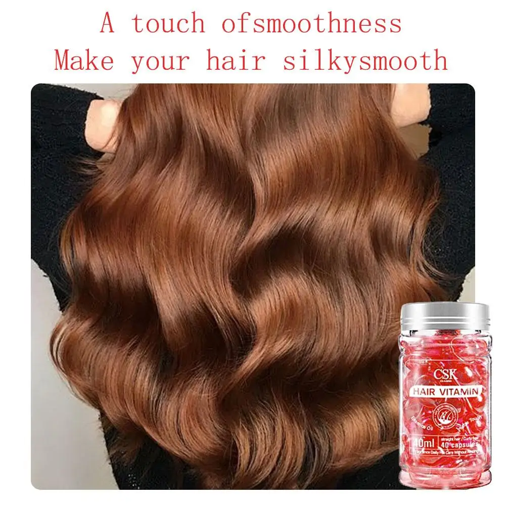 Hair Care Essence Capsules Curling Hair Essential Oil Leave-in Hair Care Oil Capsule Essence Argan Hair Morocco Conditioner B2E4