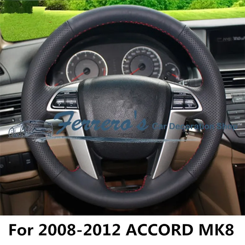 Sew-on genuine leather car steering wheel cover Car accessories For Honda Accord7/8/9 Civic Odyssey ELYSION JADE CIIMO