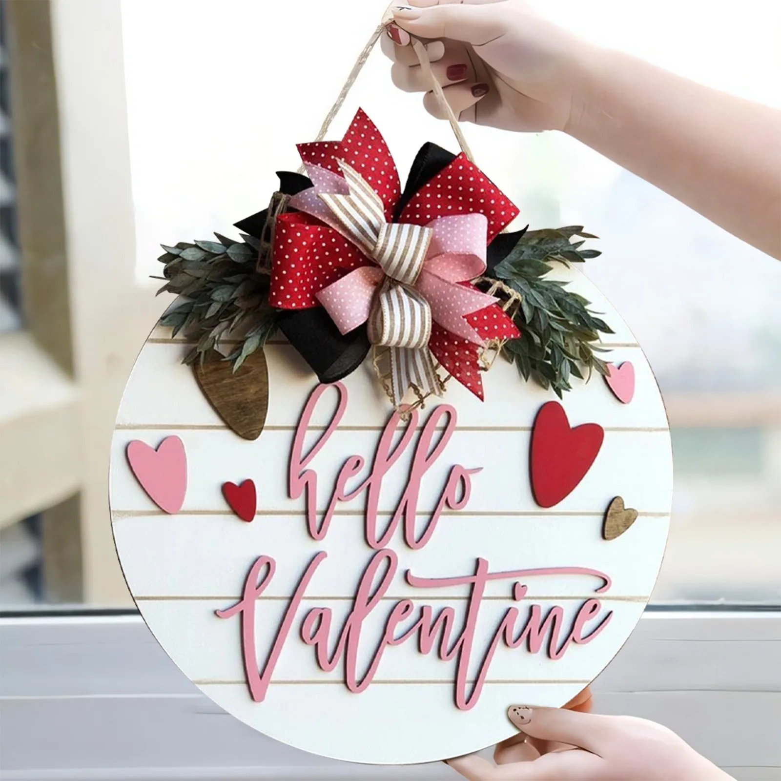 Happy Valentine’S Day Party Hanging Ornaments Love Wooden Door Signs Pendants Diy Valentines Day Wall Door Home Decoration