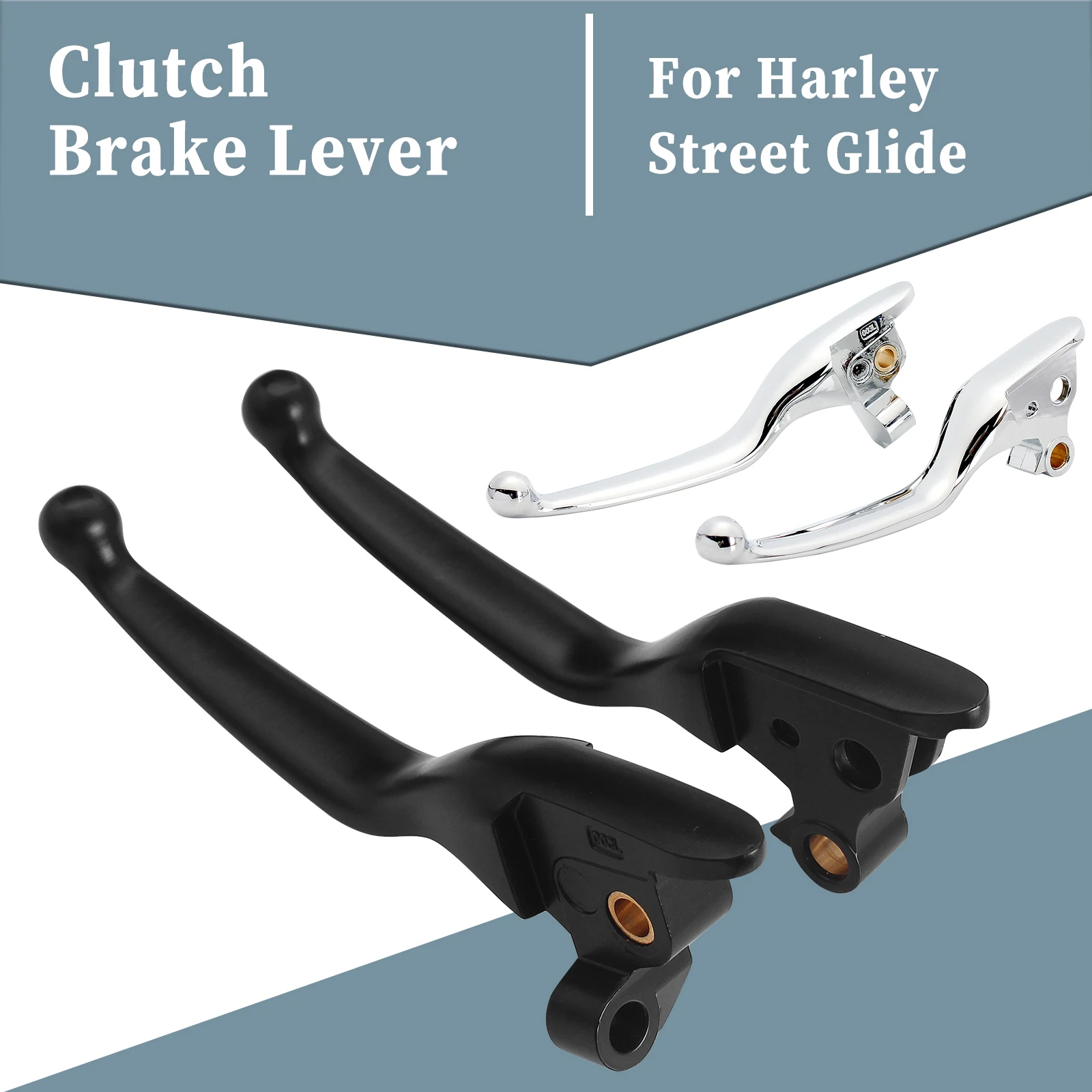 

1 Pair Black/Chrome Motorcycle Brake Clutch Levers For Harley Touring Electra/Street Glide Road Glide Road King 2008-2013