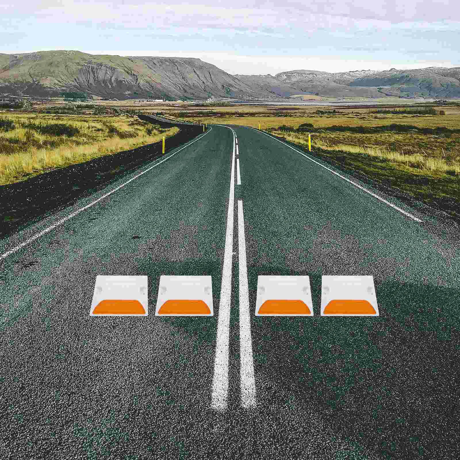 2 Pcs Double Sided Reflective Road Signs Pavement Plastic Automotive Trailer Reflectors