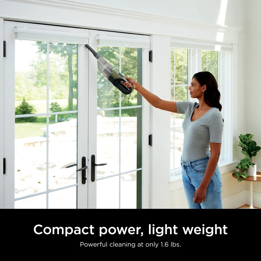 Leichter Handstaubsauger mit HyperVelocity-Saugnapf, USB-Aufladung, XL-Staubbecher, waschbarer Filter, 20,3 cm Fugendüse, tragbar