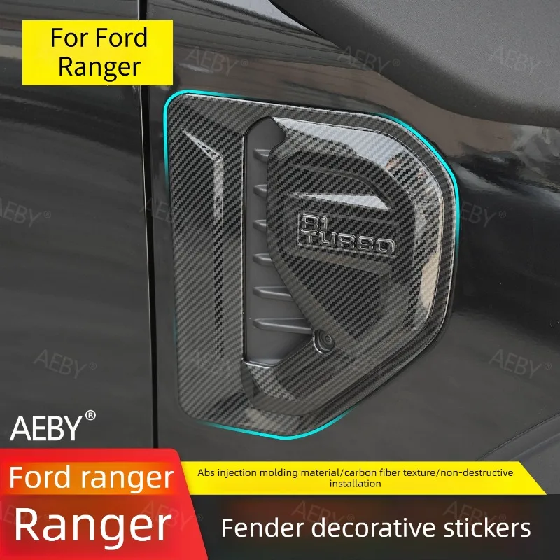 

For Ford Ranger 2022-2026 Front bumper side fender decorative strips,grille decoration,fender decorative frame,accessories