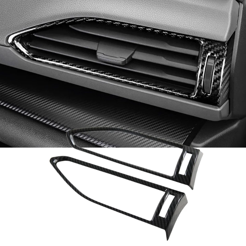 Para subaru crosstrek 2023 2024 2025 acessórios do carro estilo fibra de carbono saída ar condicionado capa l & r guarnição