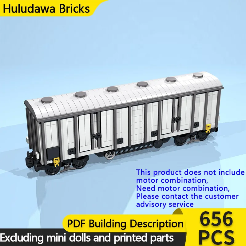 City Car Model MOC Building Bricks 8-Wheel White Reefer Wagon Modular Technology Children Holiday Gifts Assemble Toys Suit