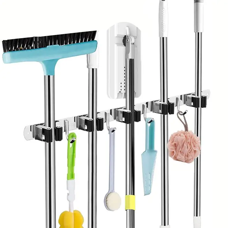 stainless-steel-no-nail-mop-holder-wall-mounted-broom-self-adhesive-multi-functional-storage-organizer-american-style-home