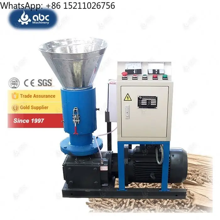 New Durable Gemco Small Mini Flat Die Pellet Machine for Making Pine Wood,Biomass,Sawdust,Bagasse,Cotton Stalk,Hay Paper Pellets