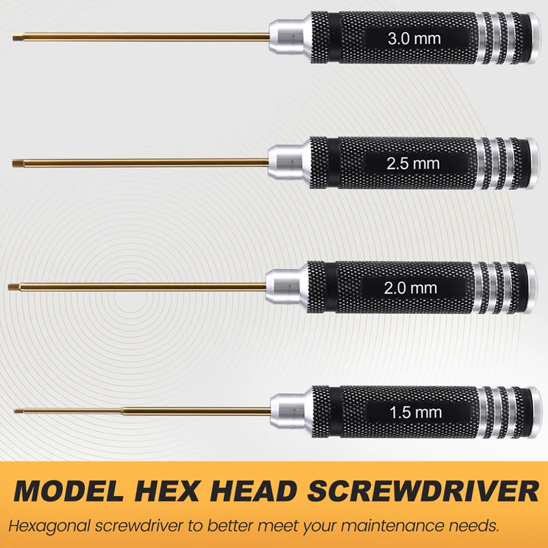 4PCS Hex Screw Driver Screwdriver Set Ship Model Tools For Helicopter Aircraft Car Boat Screwdriver Car Boat Screwdriver