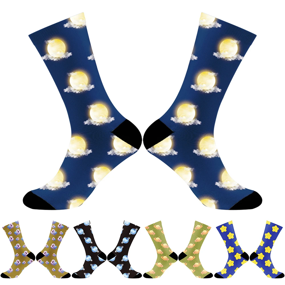 2024 New Cotton Socks Christmas sports and leisure Socks Women Men Colorful Printed Socks Harajuku Long Funny Socks