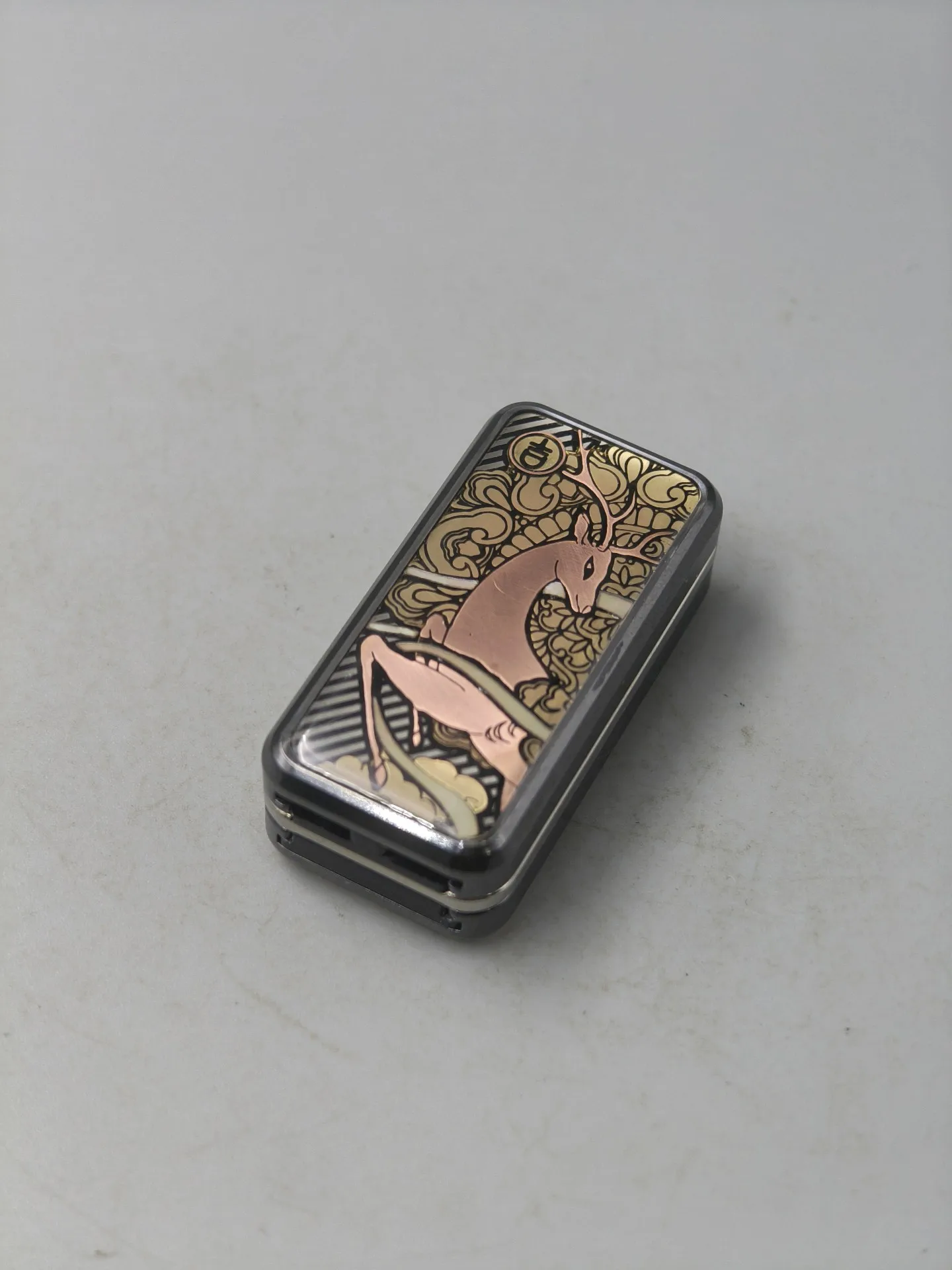 Used Edc Portable Joy Ninth Anniversary, Push Card Edc Metal Decompression Toy Tide Play Black Technology Appearance Burst