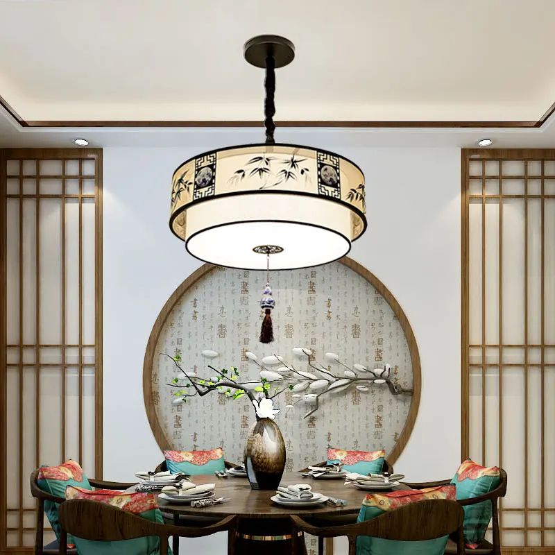 New Chinese Style Pendant Lights Retro Style LED Chandelier Drawing Room Bedroom Restaurant Cafe Decoration for Home Luminaries