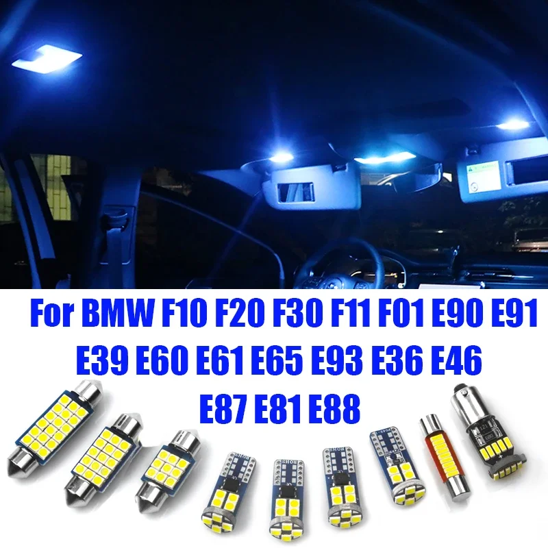 

For BMW 1 3 5 7 Series F10 F20 F30 F11 F01 E87 E81 E88 E36 E46 E90 E91 E39 E60 E61 E65 E93 Car LED Interior Lights Accessories