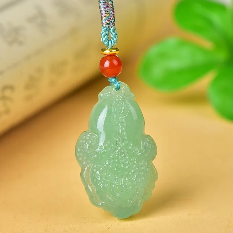 Natural Exquisite Dongling Jade Baicai Pendant, Personalized Baicai Return Pendant for Men and Women