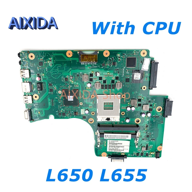 

AIXIDA 6050A2355202-MB-A03 V000225000 Mainboard For Toshiba Satellite L650 L655 Laptop Motherboard HM55 DDR3 full tested