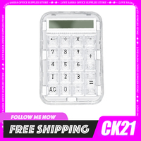 Coolkiller CK21 Polar Bear Transparent Calculators Wireless Bluetooth Portable Digit Keyboard Transparent Hot-Swap Rechargeable