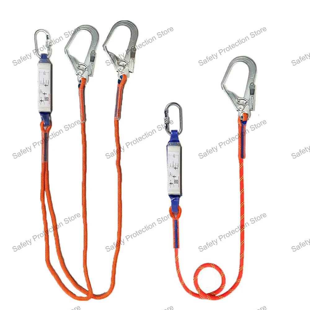 high-altitude-work-safety-harness-rope-hook-with-absorber-23kn-electrician-protective-anti-fall-safety-belt-cushioning-bag-rope