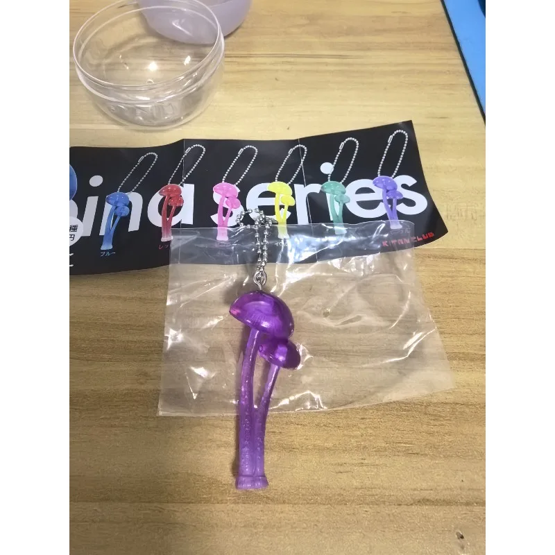 KITAN CLUB Original Gashapon Capsule Toys Figure Kawaii Mushroom LED Light Keychain Cute Miniature Anime Pendant Model