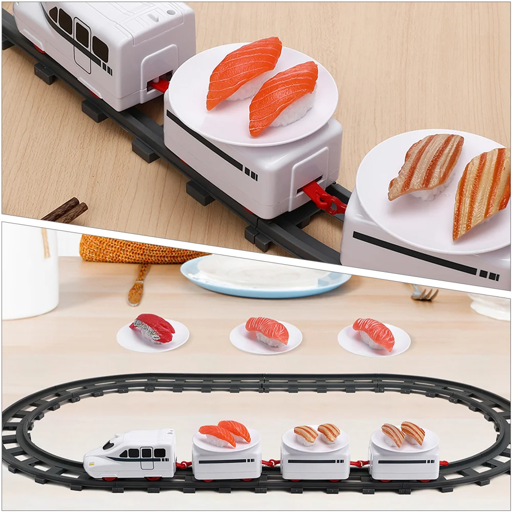 Without Batteries Sushi Toy Rolling Kit Trains Plaything Plastic for Kids Child Household Holder Creative