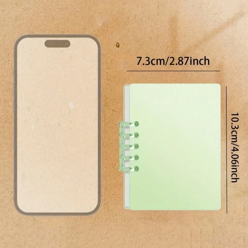 قطعة واحدة من دفتر الجيب المحمول، دفتر Morandi الصغير، دفتر ملاحظات محمول ذو أوراق فضفاضة مع مظهر عالي