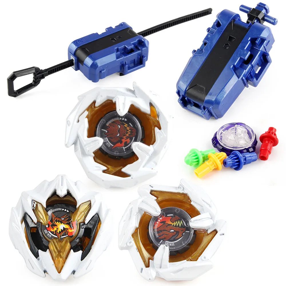 BX168-A34 화이트 UX-00 시리즈 스피닝 탑 세트 런처 포함 장난감 선물