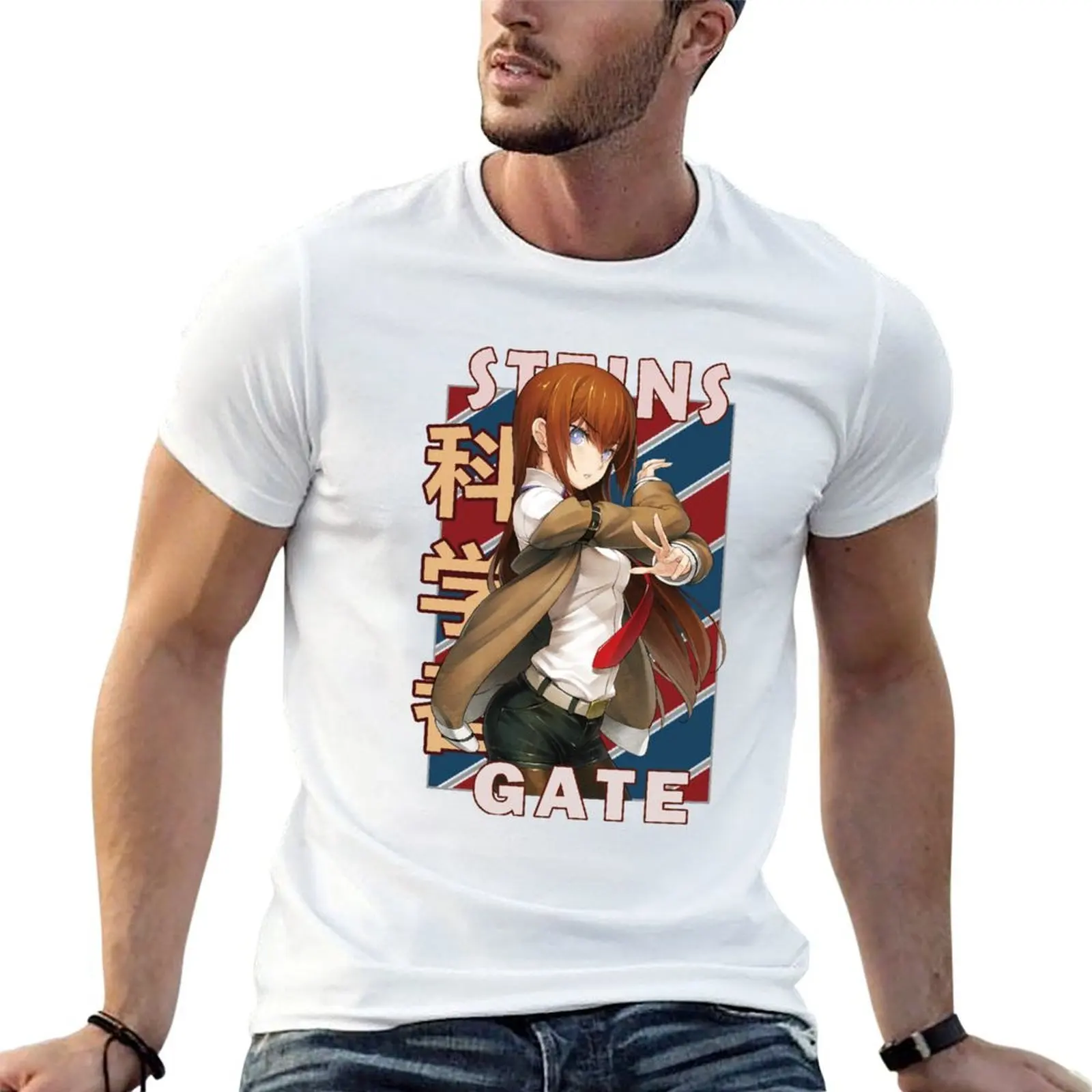 

Kurisu Makise Steins Gate Shutainzu Gēto Zero Anime design T-Shirt anime tshirt T-Shirt