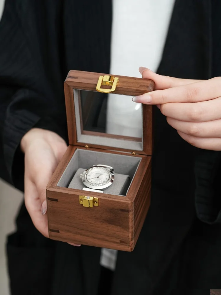 

Дорожный футляр для хранения ювелирных изделий и часов Ele Travel: высококачественная деревянная коробка для одного женского аксессуара