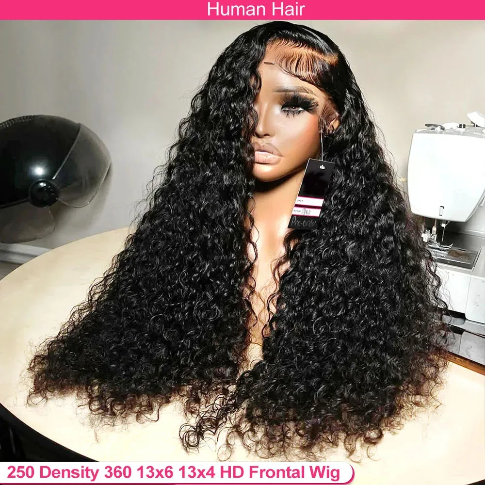 30 Inch Deep Wave 13x6 HD Lace Front Wig 250 density Water  display picture 1