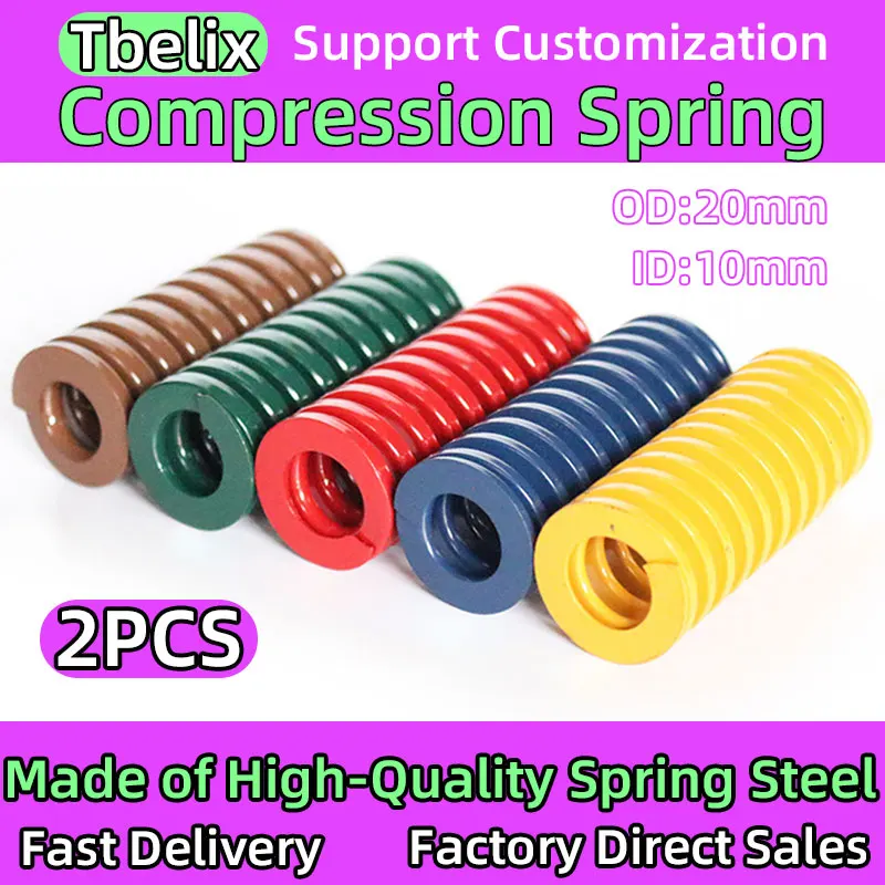 

Tbelix 2PCS Compressed Spring Die Buffer Springs for Car Trunk Tailgate Strut Support Rod Spring Shock Absorber Hydraulic Rod