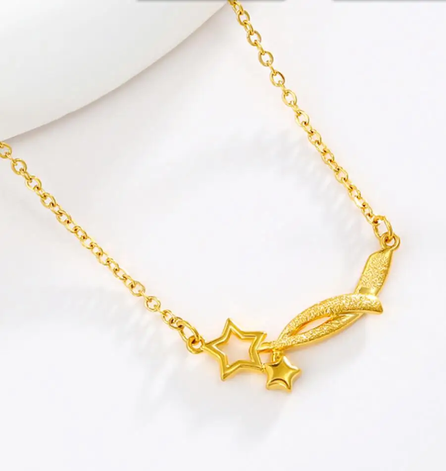 1PC  New Women Chocker Gold Color Chain Star Heart Choker Necklace Jewelry Collana Kolye Bijoux Collares Mujer Collier F1902