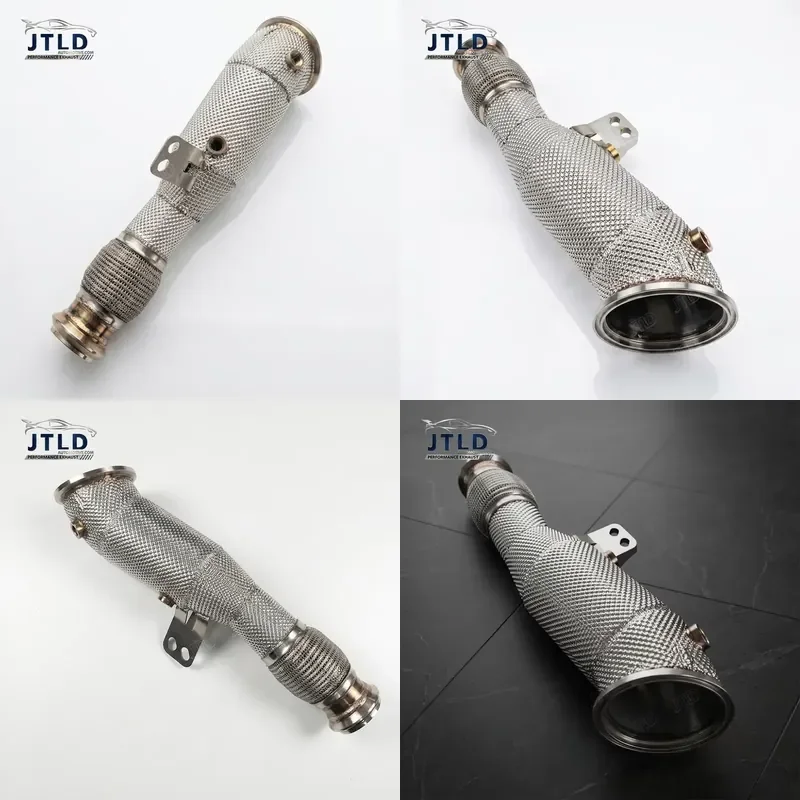 High Performance Euro 5 Exhaust Downpipe With Ball Joint Flex Section and Heat Shield for BMW B58 G01 G02 G20 G30 T304