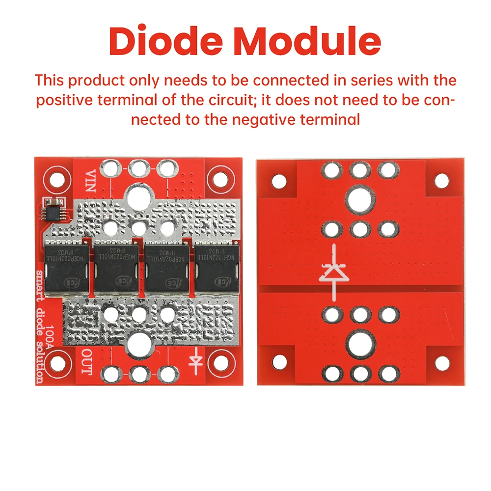 100A High Current Ideal Diode Module Solar Controller Anti-reverse Charging Anti-Reverse Current Protection