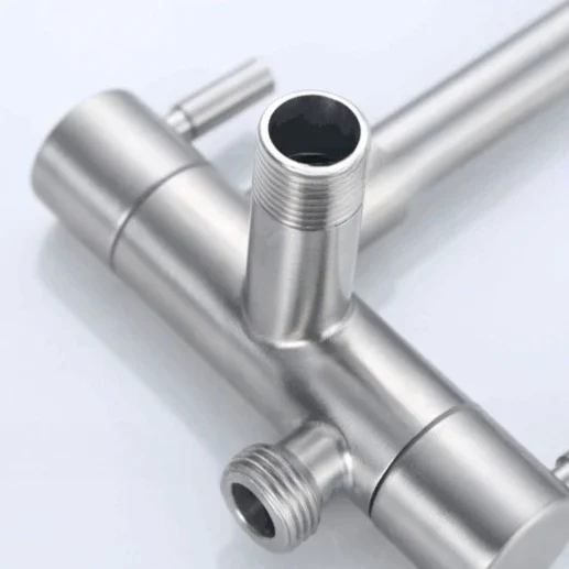 Stainless Steel Sink Faucet Single Cold Water Wall Mounted Kitchen Faucets Household Dual Handle Spray Gun Set